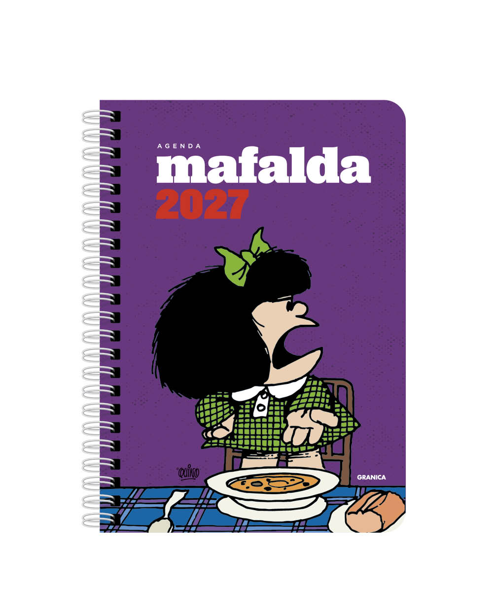 MAFALDA 2027 ANILLADA PROTESTA VIOLETA